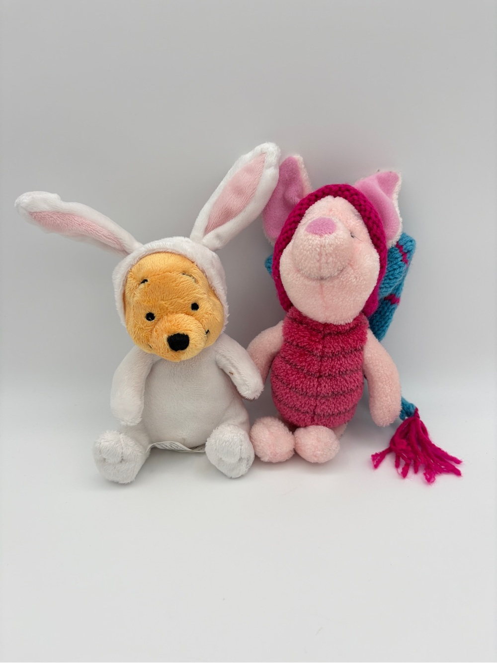 Two Disney Winnie the Pooh small plush Easter Gund